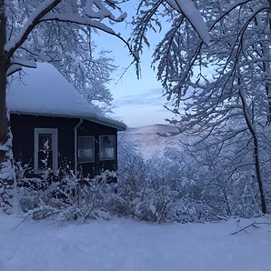 Elaine Thompson's home in the Shawangunk Mountains
